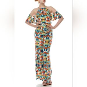 Janette Fashion Floral Off-Shoulder Jumpsuit